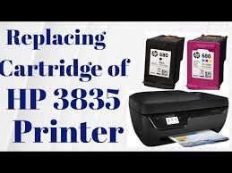 The printer software will help you: Replacing Cartridge On Hp 3835 Printer Youtube