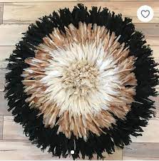 Chapeau De Juju Coiffe De Plumes Multicolored African Wall Etsy Coiffe De Plumes Chapeau Juju Deco Murale