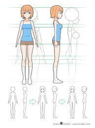 How To Draw Anime Girl Body Step By Step Tutorial - AnimeOutline