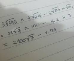 Akar pangkat 2 √144 = 12 karena 12² = 12 × 12 = 144 contoh: Hasil Dari 3 343 4 Akar 625 Kurang 6 Akar 729 Kali Akar 49 Adalah Brainly Co Id