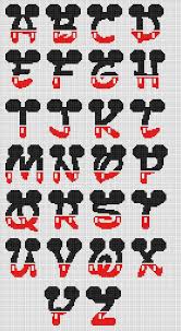 Free disney cross stitch font chart. Mickey Fonts Cross Stitch Cards Cross Stitch Alphabet Cross Stitch Baby Cross Stitching P Cross Stitch Fonts Disney Cross Stitch Patterns Cross Stitch Baby