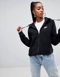 Black And Grey Nike Hoodie Nike Black Club Zip Through Hoodie In 2020 Black Nikes Nike Hoodie Outfit Zip Hoodie Outfit