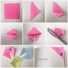 Diy Corner Bookmarks Sticky Note Crafts Book Origami Diy Bookmarks