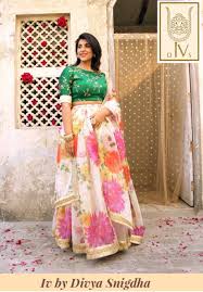 Indian Wedding Lehenga Floral Party Wear Designer Chaniya Etsy Indian Bridesmaid Dresses Indian Wedding Lehenga Designer Dresses Indian