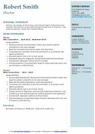 Medical resume examples & templates for medical field. Doctor Resume Samples Qwikresume