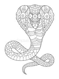 Printable wild animals king cobra snake coloring pages kids fargelegge tegninger. Cobra Snake Coloring Book For Adults Vector Stock Vector Illustration Of Animal Cartoon 82126355