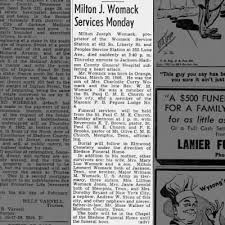 Obituary for Milton Joseph Womack