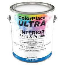 Color Place Ultra Semi Gloss Interior White Paint Primer 1 Gal Walmart Com