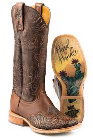 Tin Haul Womens Cactooled Hard To Handle Sole Cowboy Boots