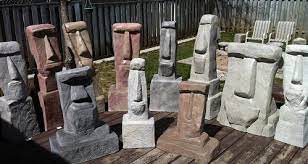 Locals are very concerned about the safety of moai, the famous giant statues of easter island. Easter Island Moai Head Garden Statues