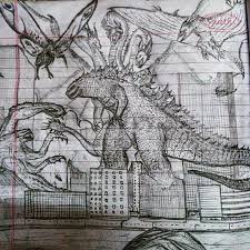 Upgrade Version Of My Previous Godzilla Art With Female Muto Into Titan Muto Godzilla Mothra Rodan Kingghi Godzilla All Godzilla Monsters King Kong Vs Godzilla
