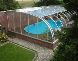Polycarbonatabdeckung Fur Den Pool Gewachshaus Klimapod Abdeckung Pool Gartengestaltung Gartenpools Hintergarten