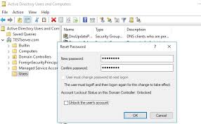 The user account credentials to use to perform this task. How To Reset Active Directory User Password In Microsoft Management Console