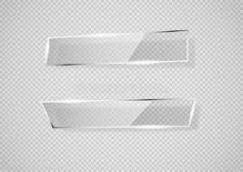 Reflecting Glass Banner Clear Text Box Banner Reflecting Glass Banner Gloss R Sponsored Sponsored Ad Vector Illustration Illustration Vector Graphics
