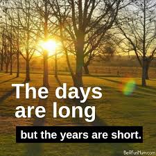 Image result for days are long years are short