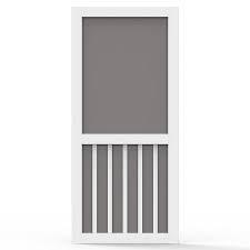 Shop online for all your home improvement needs: Screen Tight 5 Bar 32 In X 80 In White Vinyl Frame Hinged 5 Bar Screen Door In The Screen Doors Department At Lowes Com