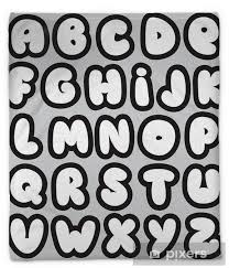 Graffiti Font Alphabet Different Letters Vector Plush Blanket Pixers We Live To Change