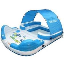 Tropical Tahiti Inflatable Floating Island 6 Person Capacity Inflatable Rafts Lake Rafts Inflatable Floating Island