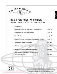 The ferrari of espresso machines s… La Marzocco Linea Av User Guide Manual Pdf Manualzz