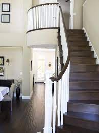 My husband, who has worked in commercial construction i wonder if he could pull off a diy project like this. White And Brown Staircase Hgtv