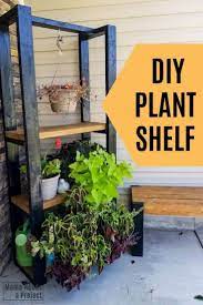 Up Your Curb Appeal With This Diy Outdoor Plant Shelf This Beginner Woodworking Project Is The Perfe Plant Shelves Outdoor Hanging Plants Outdoor Porch Plants