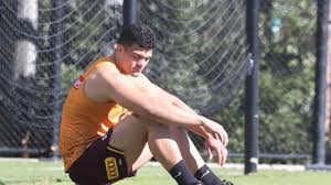 Great step to banish the fullback into the air. Push To Give Make Bronco David Fifita Honorary Gold Coast Ambassador Give Him Keys To The City Gold Coast Bulletin