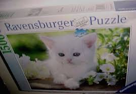If you're looking for the next challenge after a 1,000 piece puzzle we have the right fit! Ravensburger 2013 White Kitten 1500 Piece And 15 Similar Items