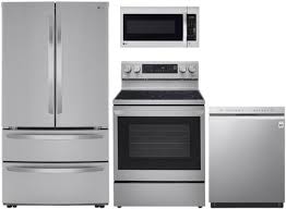 Stop in our showroom today to take advantage of this deal. 4 Piece Kitchen Appliances Package With Lmwc23626s 36 4 Door French Door Refrigerator Lrel6325f 30 Electric Range Lmv2031ss 30 Over The Range Microwave And Ldf5545ss 24 Built In Full Console Dishwasher In Stainless