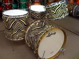1950 S Leedy Ludwig Drum Kit In The Extremely Rare And Uncatalogued Zebra Wrap Finish Ludwig Drums Vintage Drums Drums
