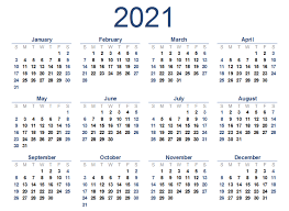 Kalendar kuda 2021 latest design untuk pengguna android amnya di malaysia. Free Printable One Page Calendar 2021 Template Pdf Calendar Dream
