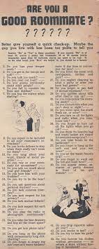 Buzzfeed staff can you beat your friends at this q. Are You A Good Roommate Quiz From 1947 Men S Magazine Educational Infographic Best Friends Forever Art Of Manliness