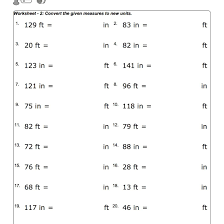 Let's say that you want to know how long the wall of your room is in inches. Free Measurement Conversion Worksheets Feet And Inches