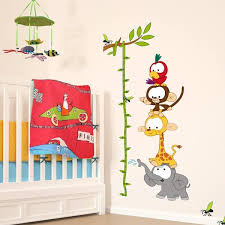 baby jungle height chart wall stickers