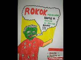 Nah, ini diminta untuk puntungnya ditelan. Poster Bahaya Merokok Bagi Pelajar Coretan