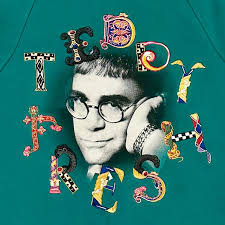 Elton John x Teddy Fresh Collab Embellished Pullover Sweatshirt Crewneck Sz  S