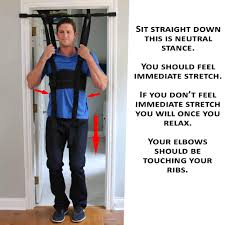Sit And Decompress The Ultimate Back Stretcher Lumbar Traction Increase Your Disc Space By 20 Instantly While In Use Small Harness With Chin