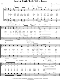 Cleavant Derricks Just A Little Talk With Jesus Sheet Music In Bb Major Transposable Download Print Jesus Music Hymn Sheet Music Choral Music