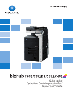 Konica minolta fusing unit a0p0r73366. Konica Minolta Bizhub C452 Manuels