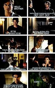 Damon Had Such Great Lines In Season 1 Admit It You Read Them In His Sarcastic Tone Vampire Diaries Funny Vampire Diaries Vampire Diaries Memes