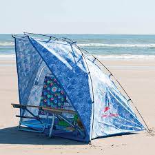 A shade tent is primarily for 2 people and a small child or two. Tommy Bahama 9ft Wide Portable Sun Shelter Tent Beach Umbrella With Zippered Windows Carrying Case 2 Biker 100 Cotton Skull Cap Head Wrap Assorted Color Walmart Com Walmart Com