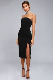 Finders Keepers Lucie Black Strapless Midi Dress Black Strapless Midi Dress Strapless Midi Dress Classy Dress
