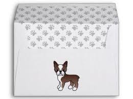 Black And White Boston Terrier Cartoon Chocolate Boston Terrier Cute Cartoon Dog Envelope Zazzle Com Corgi Cartoon Cartoon Dog Cute Dog Cartoon