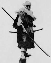 Japanese Hieizan monk warrior outfit from the Heian period (794-1185),  photographed in 1916.