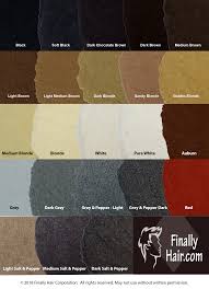 Finally Hair Color Chart Brown Black Blonde Auburn Grey