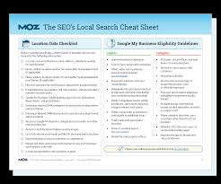 The Local Seo Cheat Sheet Free Pdf Download Moz