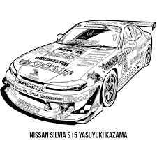 These two colors are found on a majority of today's vehicles. Jdm Colouring Book Racing Edition 101 Squadron Jdm Car Drawings Cars Coloring Pages
