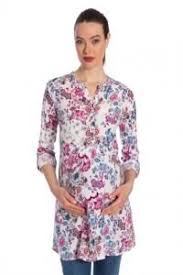 Lc Waikiki Beyaz Cicek Desenli Hamile Tunik Hamile Giyim Moda Fashion Anne Bebek Moda Giyim Tunik