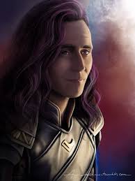 Purple Hair He Is Still Pretty Though Loki Art Loki Marvel Loki Fanart