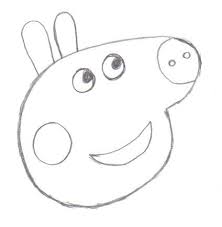 Draw In Peppas Nose And Mouth Peppa Pig Drawing Pig Face Drawing Easy Drawings