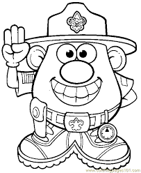 Potato head coloring pages picture of mrs potato use cosmetics. Mr Potato Head 007 Coloring Page For Kids Free Mister Potato Printable Coloring Pages Online For Kids Coloringpages101 Com Coloring Pages For Kids